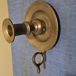 Pewter Chamber Candlestick Holder.